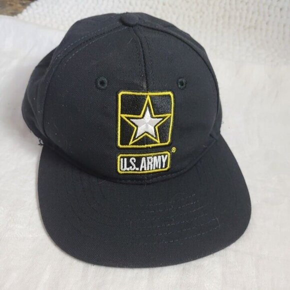 U.S. Army Hat Baseball Cap Embroidered Black Yellow Silver Unisex military OSFA - Picture 1 of 7